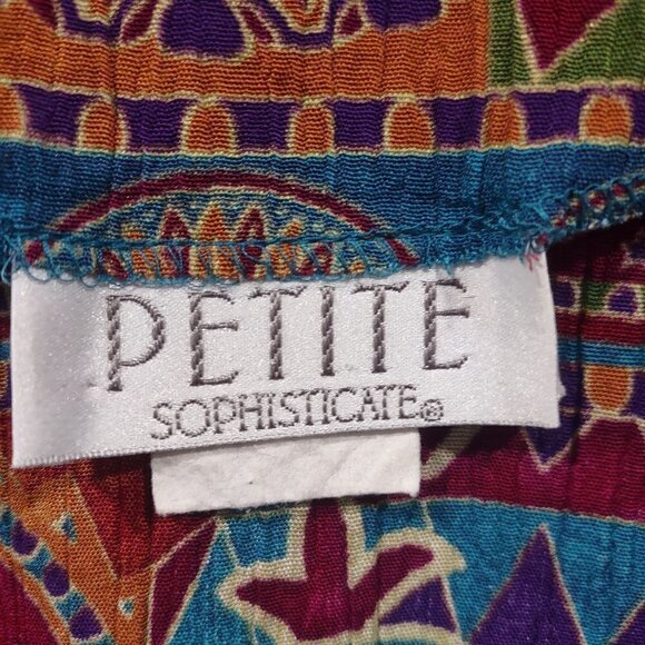 Women's Vintage Tribal Print Cardigan Petite Sophisticate - Picture 3 of 4